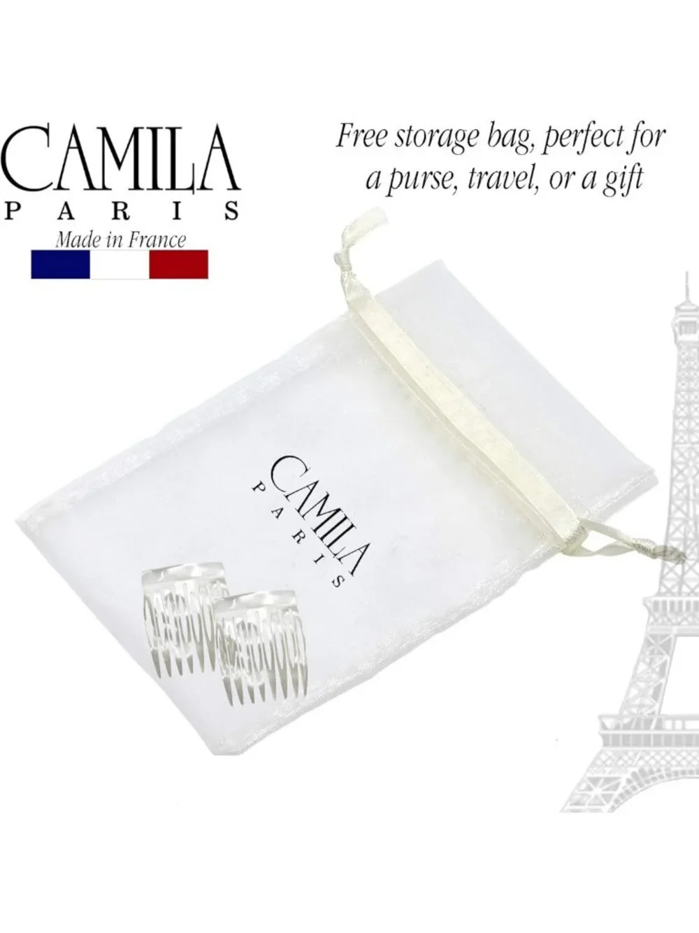 Handmade Pearl Side Comb for French Twist - Strong Hold Hair Clip for Updos